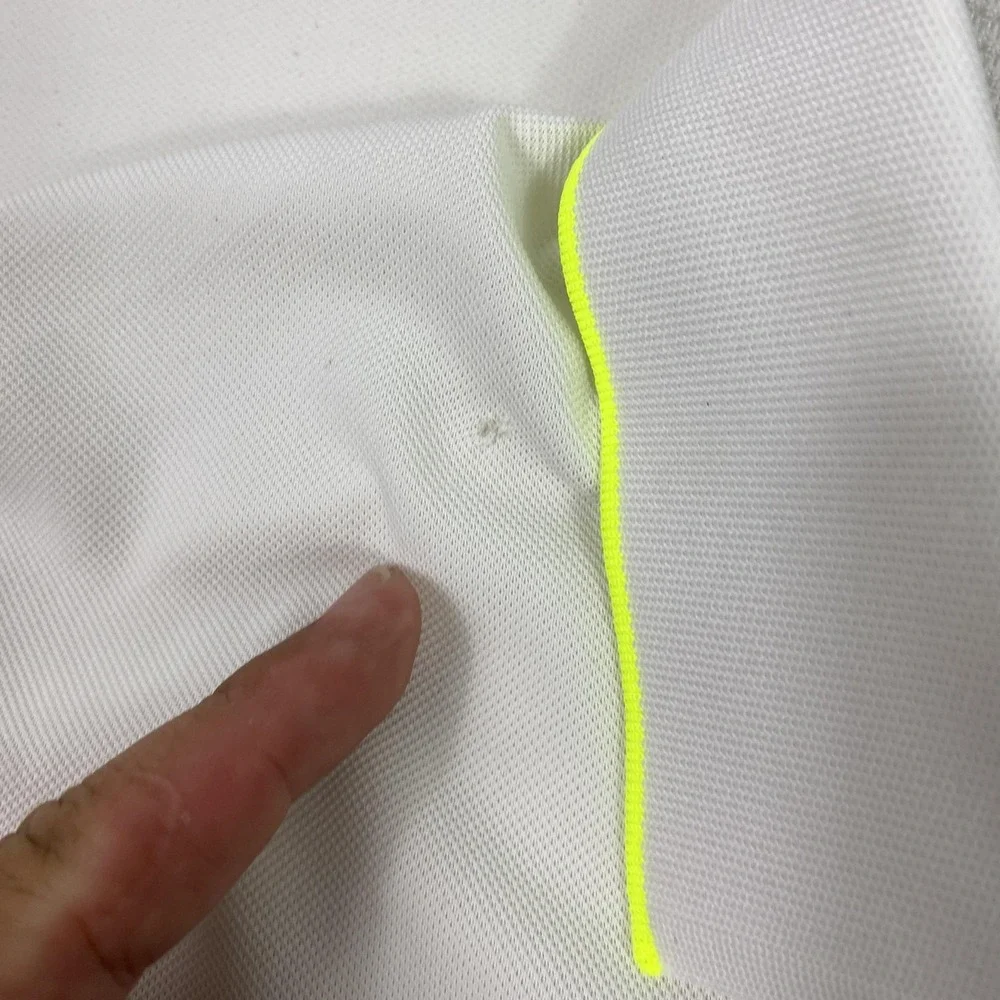 Nike Golf Polo Shirt Mens Large White Colorblock Dri-Fit Calusa‎ Pines Golf Club